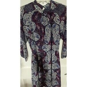 James &Erin Women's 3/4 Sleeve Floral Knit Flare‎ Dress, Multi, L